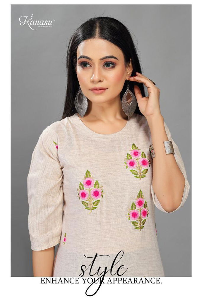 Kanasu Sakhi Latest Regular Wear Khadi Printed Kurti Collection